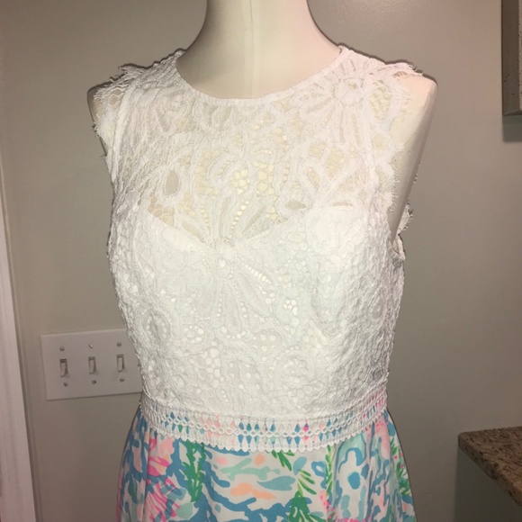 Lilly Pulitzer Sharice coral bay lace sheath dress - Picture 4 of 16